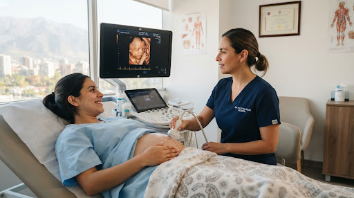 Consulta médica de ultrasonografía prenatal